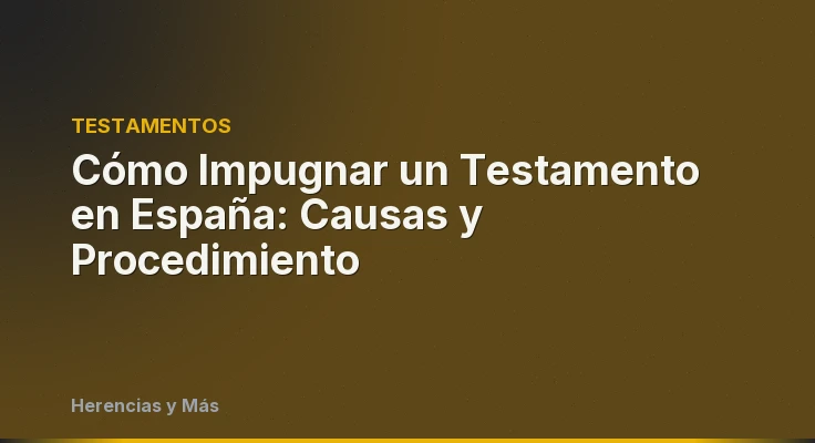 Cómo Impugnar un Testamento en España: Causas y Procedimiento