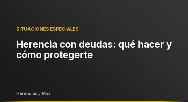 Herencia con deudas: qué hacer y cómo protegerte